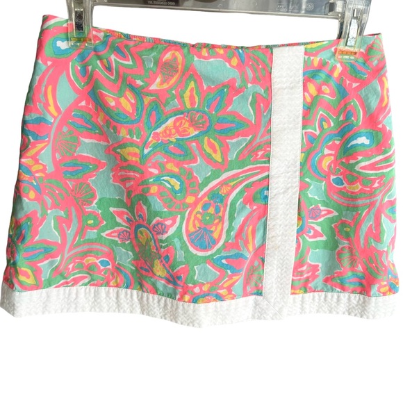 Lilly Pulitzer Floral Skort Spence Print Cotton Skirt Short Women’s - Picture 1 of 12